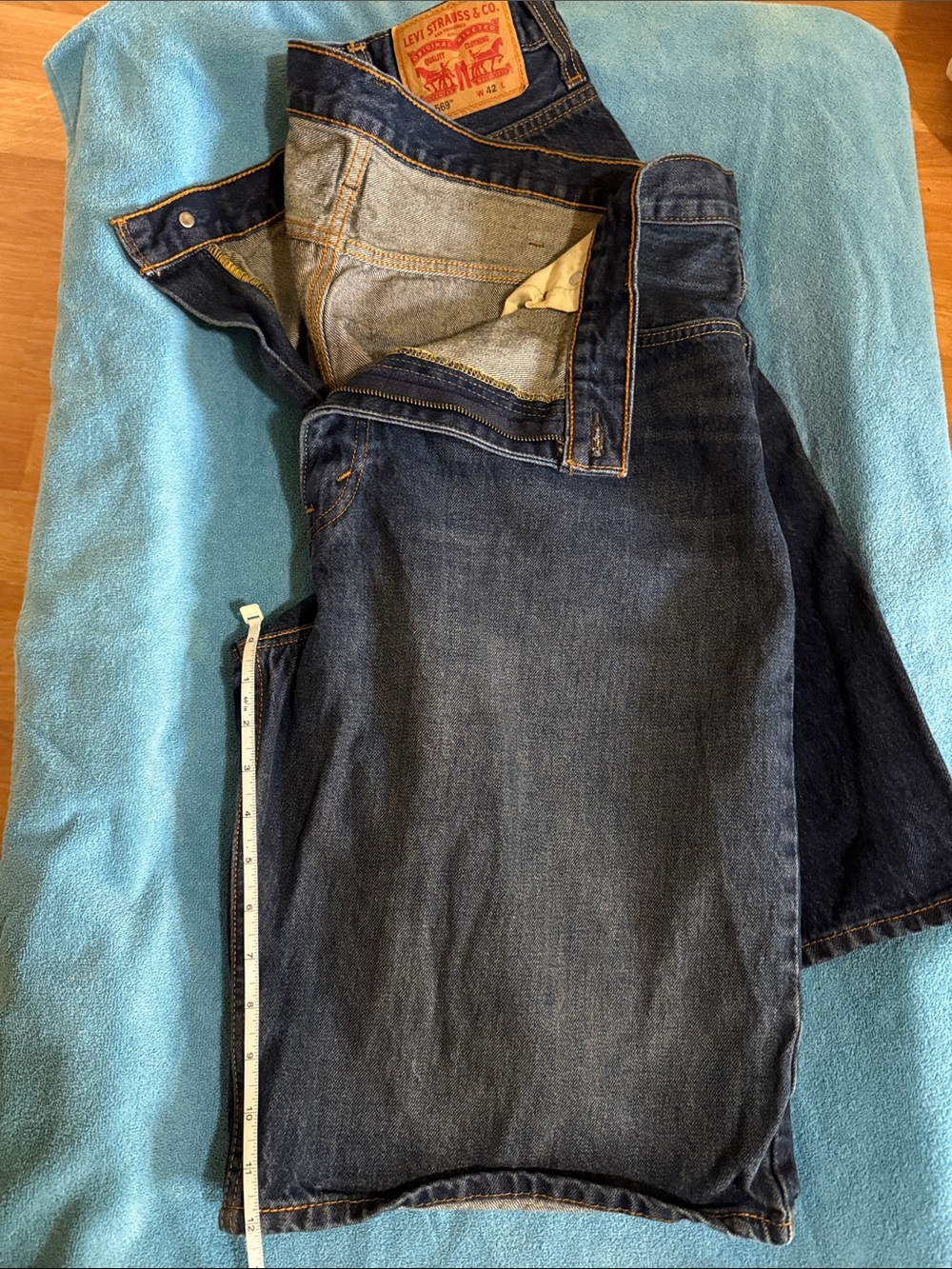 Levi's Men's Dark Blue Denim Jean Shorts